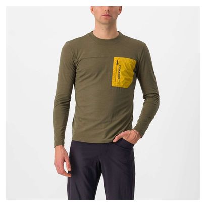 Castelli Unlimited Merino Long Sleeve Jersey khaki/yellow