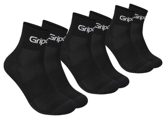 Calzini GripGrab Ride Low neri (confezione da 3)