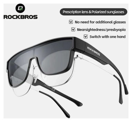 ROCKBROS Lunettes Vélo Enfant Polarisées UV400 Blanc