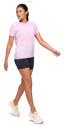 Maillot de manga corta rosa Hoka Airolite Run para mujer