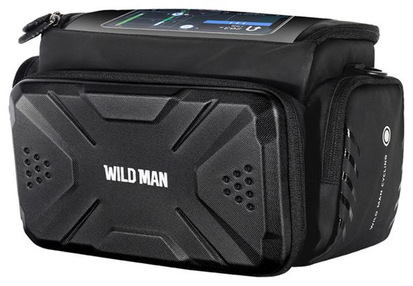 Bike handlebar bag with phone holder 4L black WILD MAN
