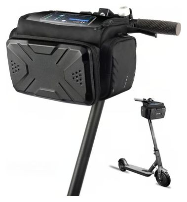 Bike handlebar bag with phone holder 4L black WILD MAN