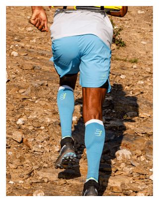 Pantaloncini 2 in 1 Compressport Trail Racing Blu Uomo