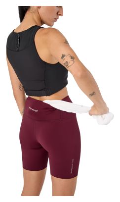 Pantaloncini da ciclismo NNormal Race Bordeaux da donna