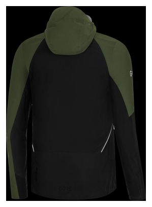 Gore Wear R7 Gore-Tex Partial Waterproof Running Jacket Khaki/Black