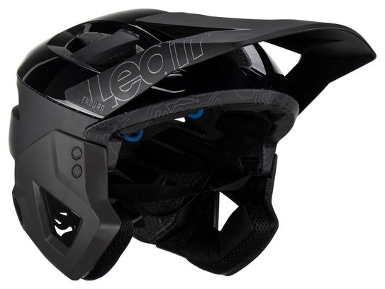 Helm mit abnehmbarem Kinnriemen Leatt Enduro 3.0 Schwarz