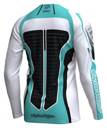Maglia a maniche lunghe Troy Lee Designs Sprint Ultra bianco/blu