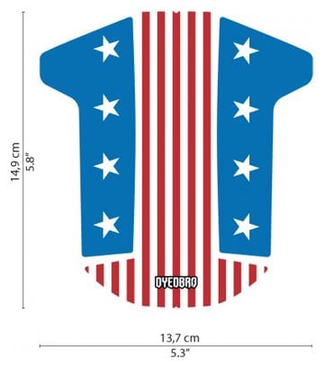 DYEDBRO Sticker de garde boue American Flag (sur commande) RockShox