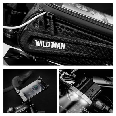 Borsa da telaio bici con supporto smartphone WILD MAN