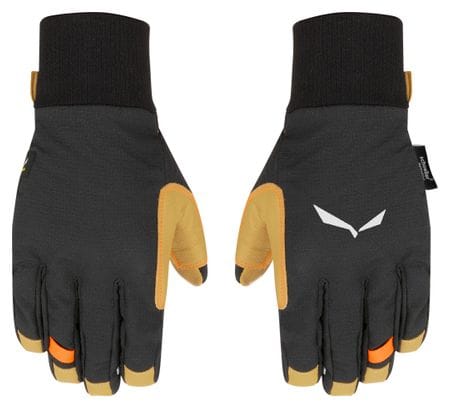 Gants Longs Hiver Salewa Ortles Durastretch Merino Noir/Jaune