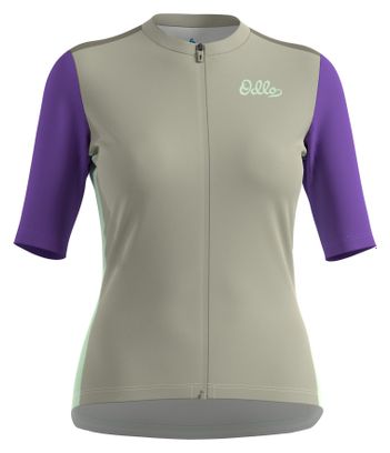 Maglia a maniche corte Odlo Essential Heritage da donna Grigio/Purple