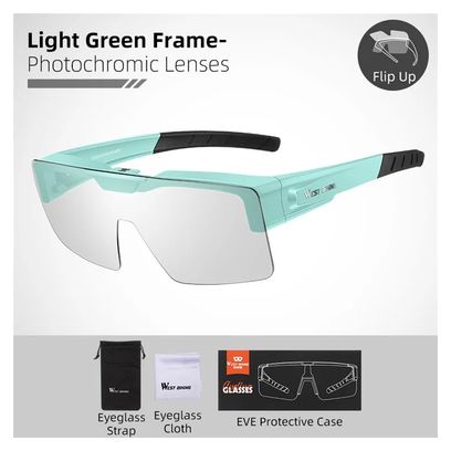 Lunettes de soleil Verres clairs anti-vent pour homme et femme - vert