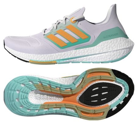Chaussures de Running adidas UltraBoost 22 Blanc Bleu