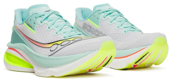 Saucony Endorphin Azura Women's Running Shoes in White/Yellow/Blue