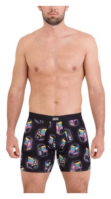 Boxershorts Saxx Vibe Xtra Soft Comfort Brief Fly Schwarz/Mehrfarbig Herren