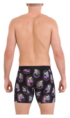Boxershorts Saxx Vibe Xtra Soft Comfort Brief Fly Schwarz/Mehrfarbig Herren