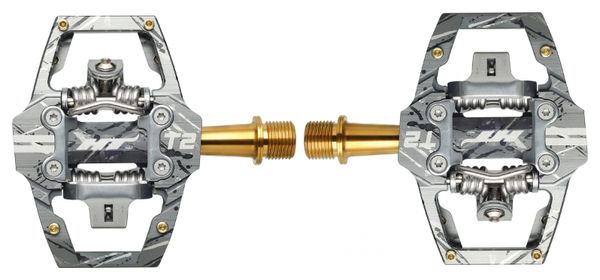 Coppia di pedali HT Components T2T Camo Grigio