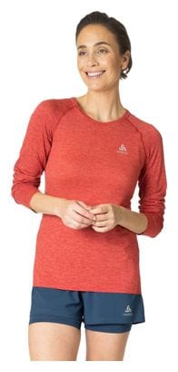 Maillot Manches Longues Odlo Essential Seamless Femme Rouge