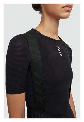 Maap Camiseta interior térmica de manga corta para mujer Negro