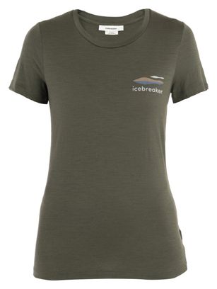 Technisch dames T-shirt Icebreaker Merinos 150 Tech Lite II Aotearoa Green