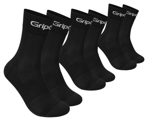 GripGrab Ride Regular Black Socks (3-Pack)
