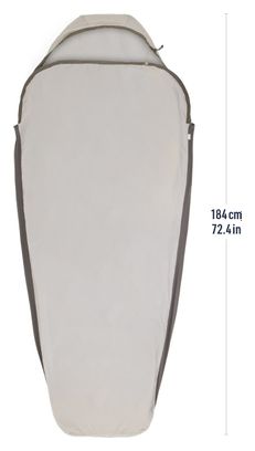 Drap de sac Sea to Summit Silk Blend Compact Mummy Gris