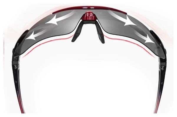 Lunettes de vélo polarisées Rockbros 10001 - Noir et rouge