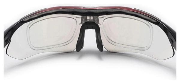 Lunettes de vélo polarisées Rockbros 10001 - Noir et rouge