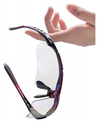 Lunettes de vélo polarisées Rockbros 10001 - Noir et rouge