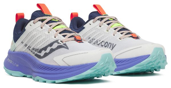 Zapatillas Trail Saucony Ride TR2 Blanco/Azul Mujer
