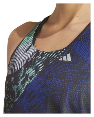 Camiseta de Tirantes adidas Adizero Running Azul Verde Mujer