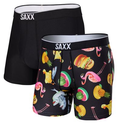 Boxer Saxx Volt Breathable Mesh Brief (Pack de 2) Multi couleurs Noir
