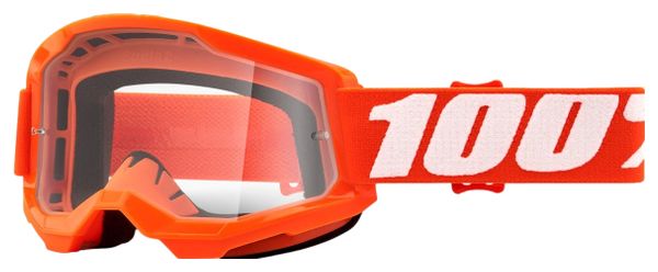 100% Gafa Strata 2 Naranja - Lente Transparente