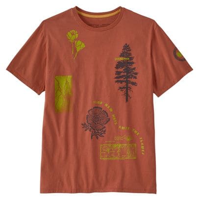 Camiseta unisex naranja orgánica Patagonia Pyrophytes