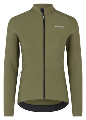 Maillot térmico de manga larga GripGrab Thermapace Verde para mujer