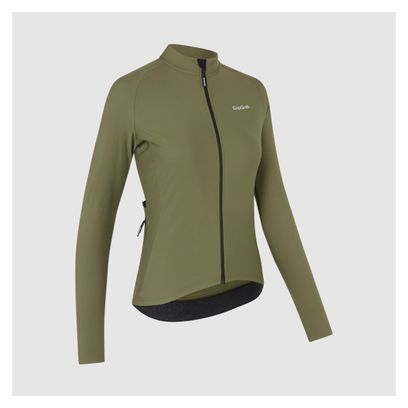 Maillot térmico de manga larga GripGrab Thermapace Verde para mujer