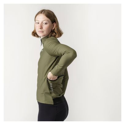 Maillot térmico de manga larga GripGrab Thermapace Verde para mujer
