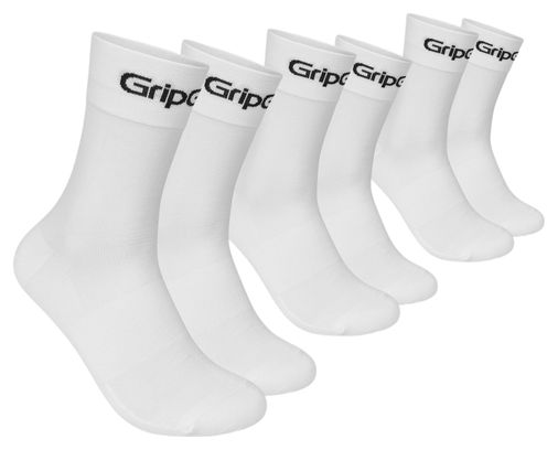 GripGrab Ride Regular White Socks (3-Pack)