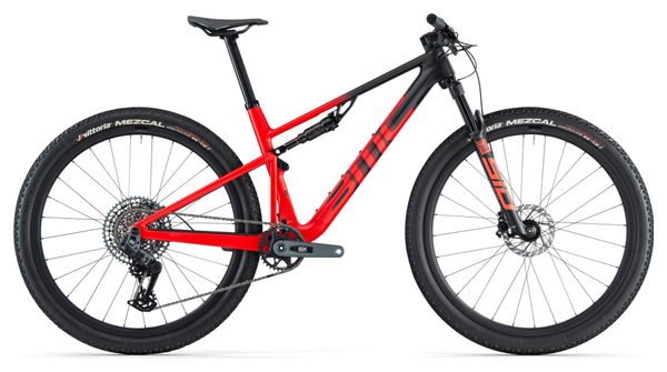 VTT Tout Suspendu BMC Fourstroke 01 Two Sram GX Eagle AXS 12V 29 Rouge Noir Carbon 2024 Alltricks