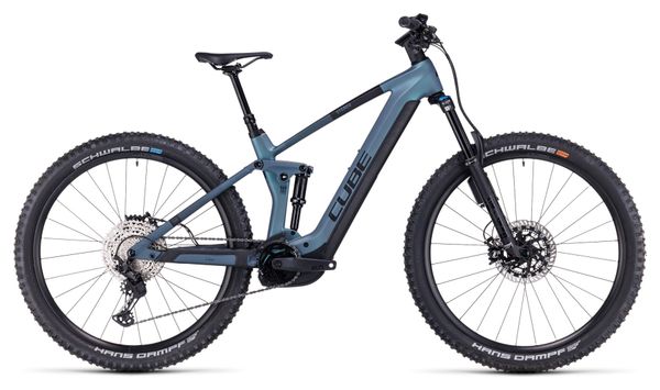 Prodotto ricondizionato - MTB elettrica a sospensione integrale Cube Stereo Hybrid 140 HPC ABS 750 Shimano Deore/XT 12V 750 Wh 29'' Grigio Blu Smaragd 2023