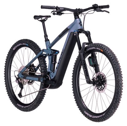 Wiederaufgearbeitetes Produkt - E-Mountainbike All-Suspend Cube Stereo Hybrid 140 HPC ABS 750 Shimano Deore/XT 12V 750 Wh 29'' Grau Blau Smaragd 2023