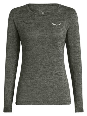 Maglietta a maniche lunghe Salewa Puez Melange Dry Verde Donna