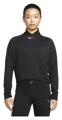 Maglietta a maniche lunghe Nike Therma-Fit Run Division Donna Nere