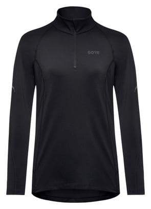 Gore Wear Women's Long Sleeve M Mid Zip Jersey Black