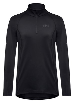 Maglia a maniche lunghe Gore Wear M Mid Zip Donna Nero