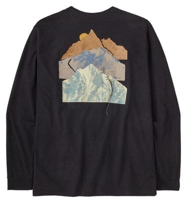 Patagonia Snowstitcher Pocket Long Sleeve T-Shirt Zwart