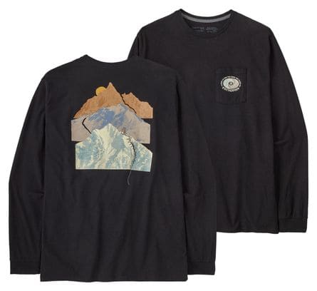 Patagonia Snowstitcher Pocket Long Sleeve T-Shirt Black