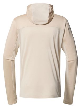 Forro polar Haglöfs L.I.M Mid Fast II Hood Beige Hombre