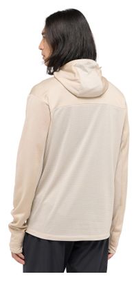 Forro polar Haglöfs L.I.M Mid Fast II Hood Beige Hombre