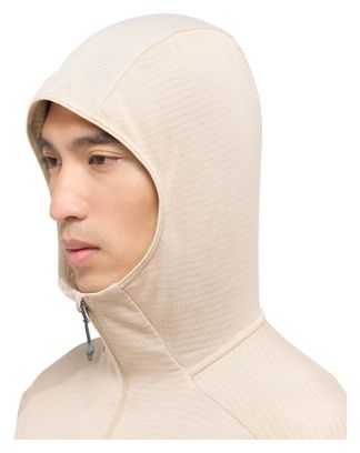 Forro polar Haglöfs L.I.M Mid Fast II Hood Beige Hombre